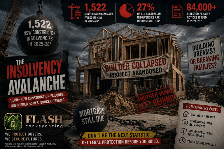 The Insolvency Avalanche: 1,500+ NSW Construction Failures, Unfinished Homes and the Buyer’s Defence